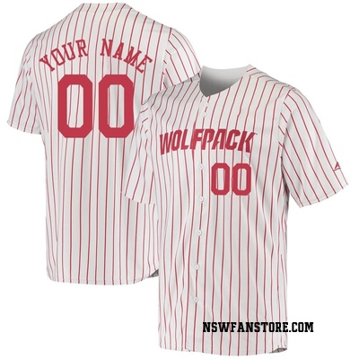 NC State Wolfpack White Custom Name Number College Baseball Jersey