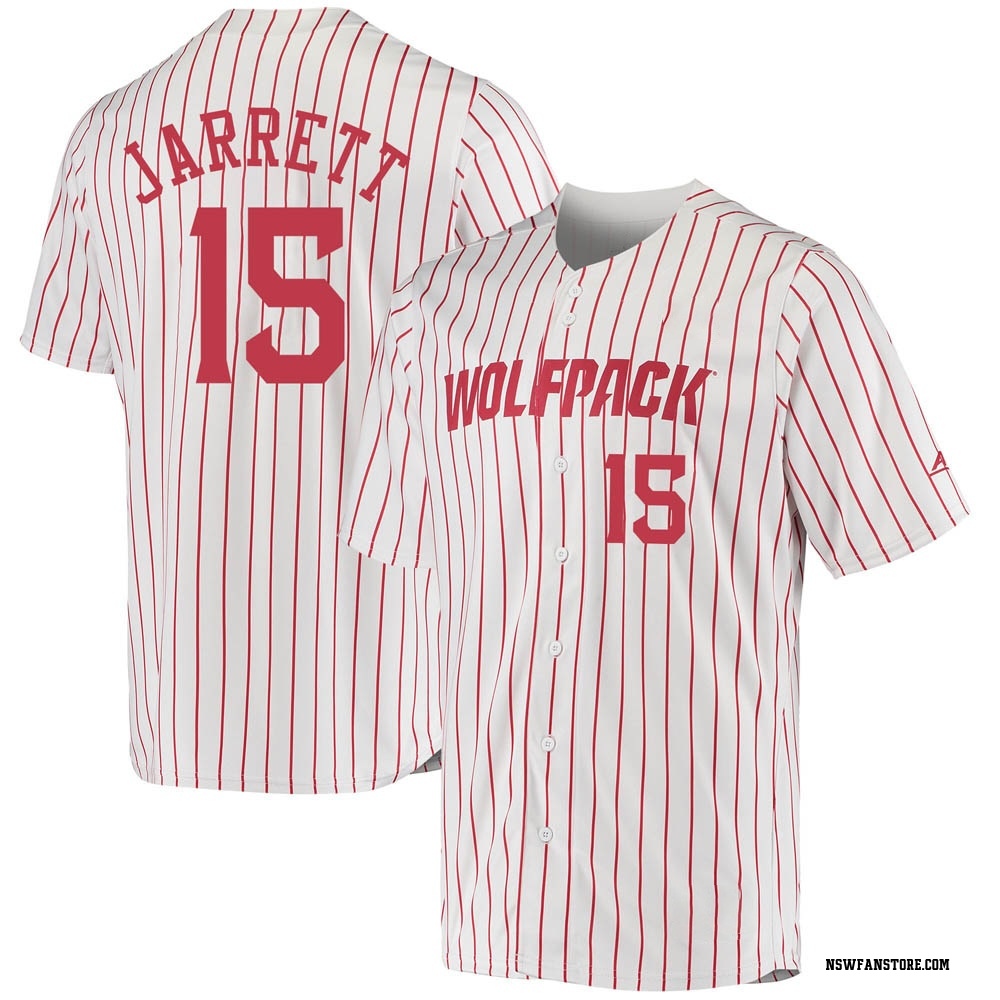 NC State Wolfpack 15 J.T. Jarrett White College Baseball Jersey