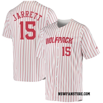 NCAA Baseball Jersey NC State Wolfpack 15 J.T. Jarrett White College