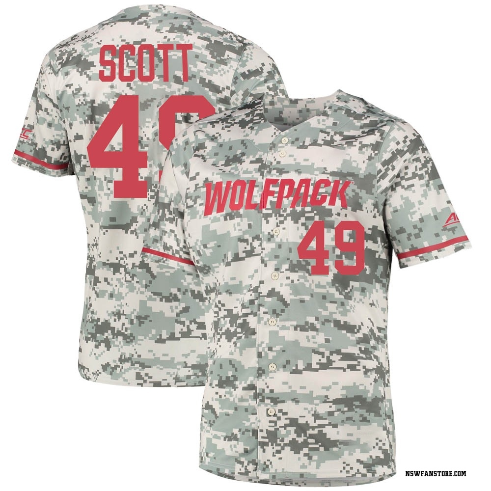 Women's Win Scott NC State Wolfpack Replica Baseball Jersey - Camo