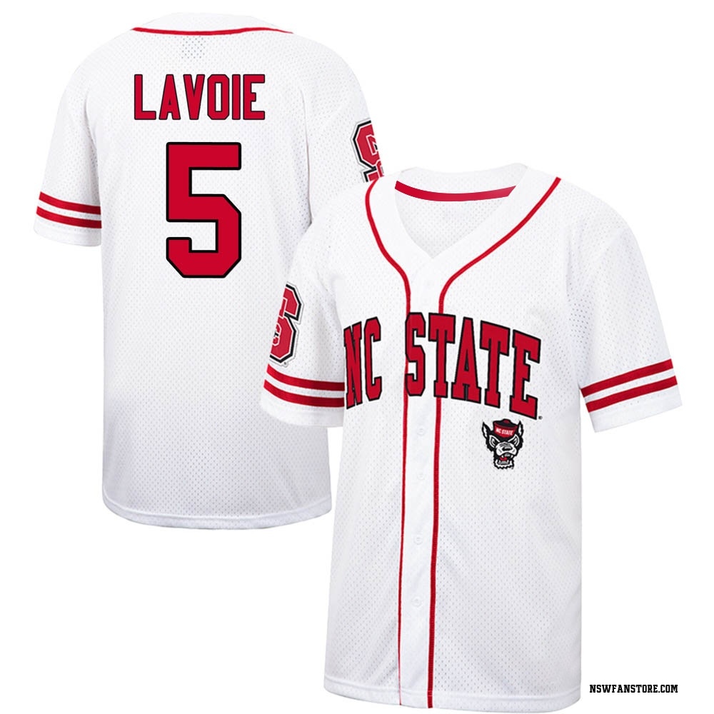 Youth Brady Lavoie NC State Wolfpack Replica Colosseum /Red Free Spirited  Baseball Jersey - White